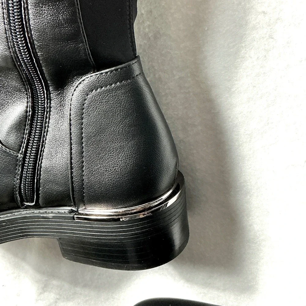 DKNY Size 8.5 Black Over the Knee Platform Boots NEW 40MM Winsloe‎ $199